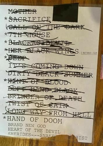 Danzig set list and ticket - and,